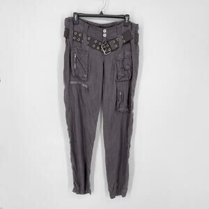 Pete & Greta by Johnny Was Cargo Graphite Pants Stretch Y2K Size 4 NEW